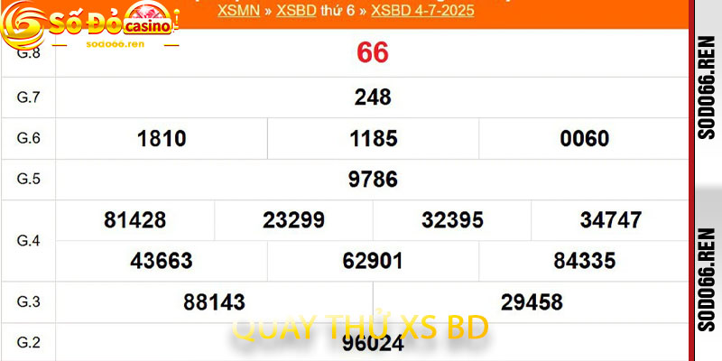 Quay thử XS BD